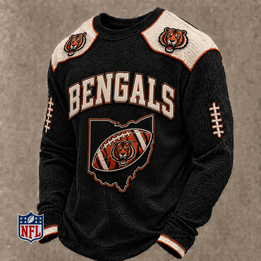 CIN x NFL Baseball Team Embroidered Crewneck Sweatshirt