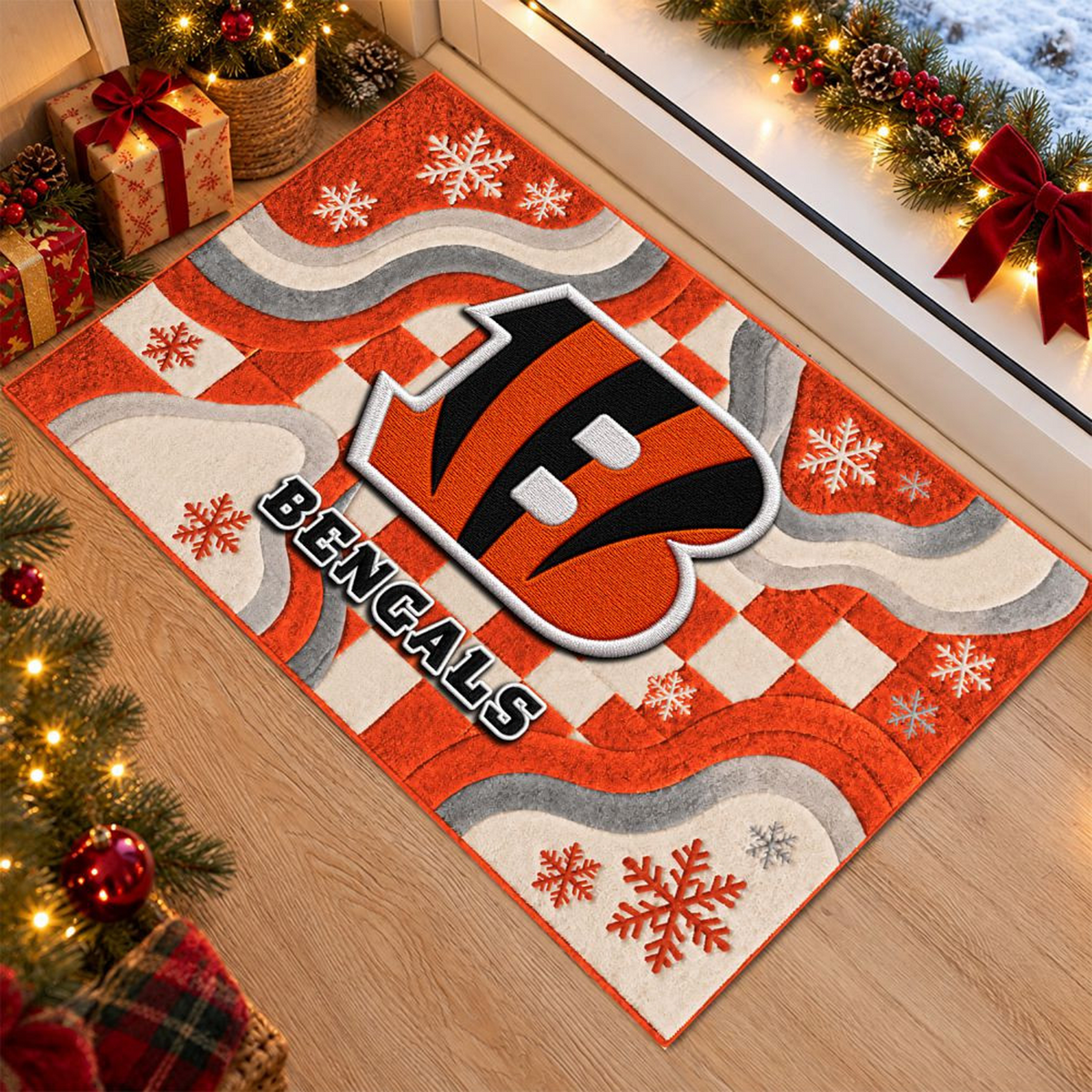 CIN x NFL Christmas Doormat