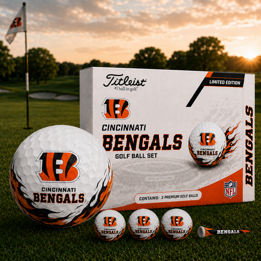 CIN x NFL Inspired Golf Ball Set – 3 Premium Golf Balls