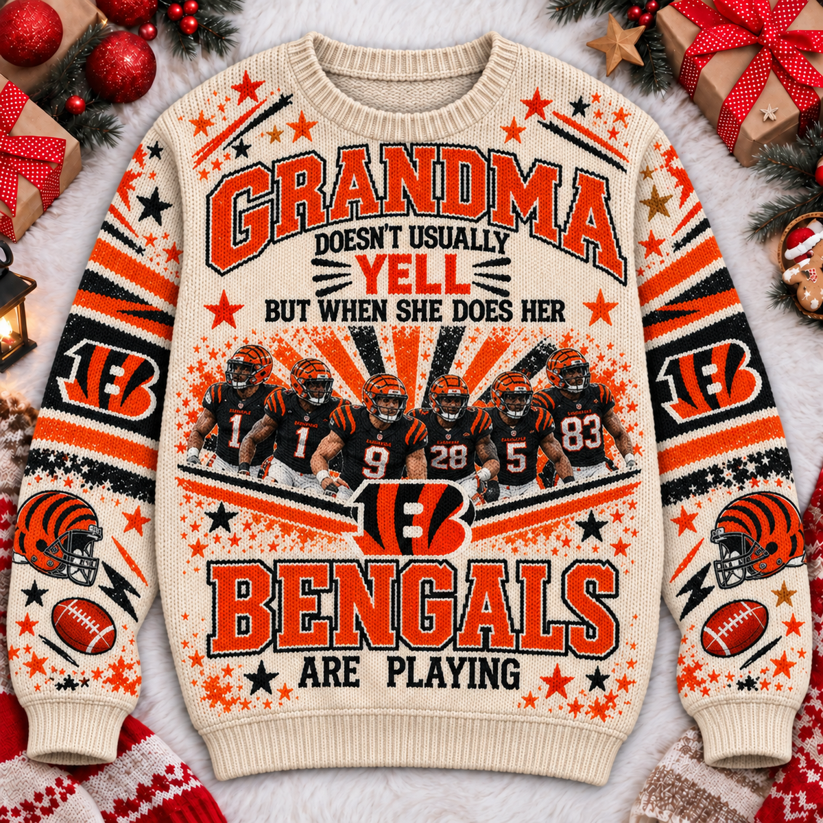 CIN x NFL Premium V2 Ugly Sweater