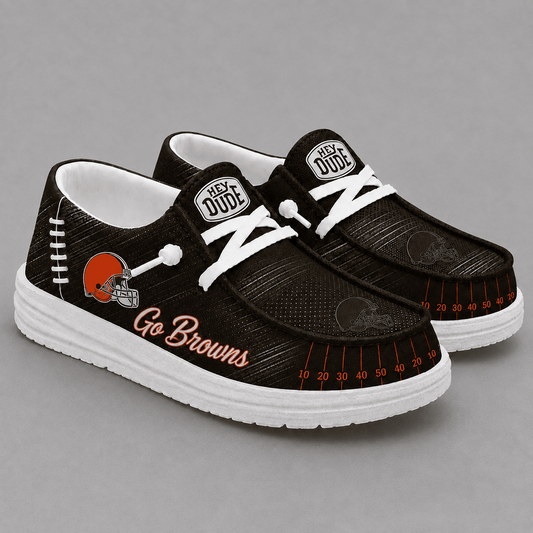 CLE Premium NFL Football Field Fan Loafer Shoes