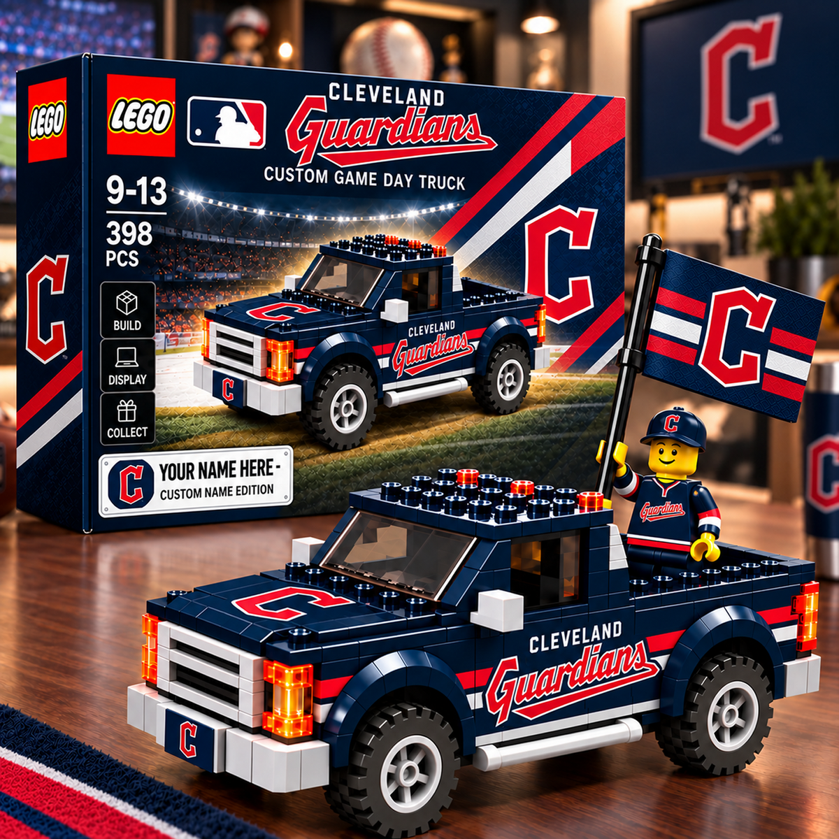 CLE x MLB Building Blocks Truck Toy Set V2