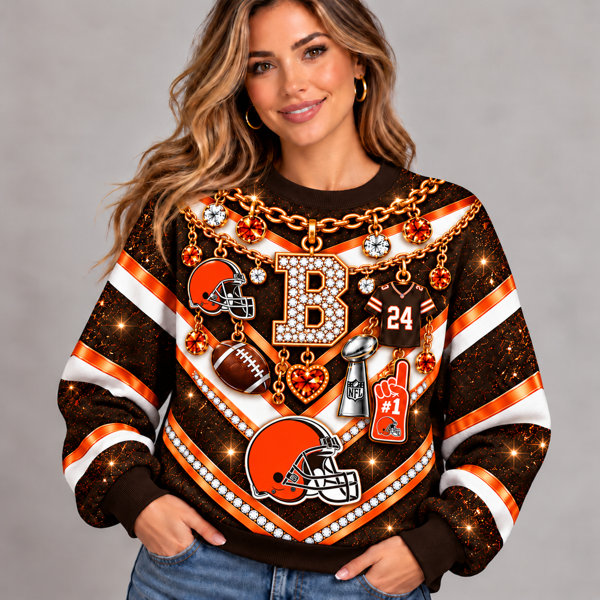 CLE x NFL Luxury Bling Sweatshirt