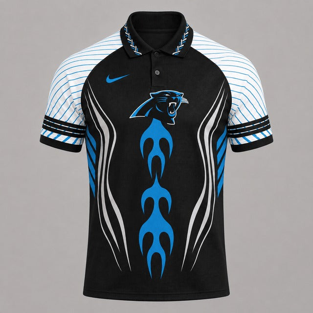 CP Premium NFL Flame Stripe Athletic Polo Shirt