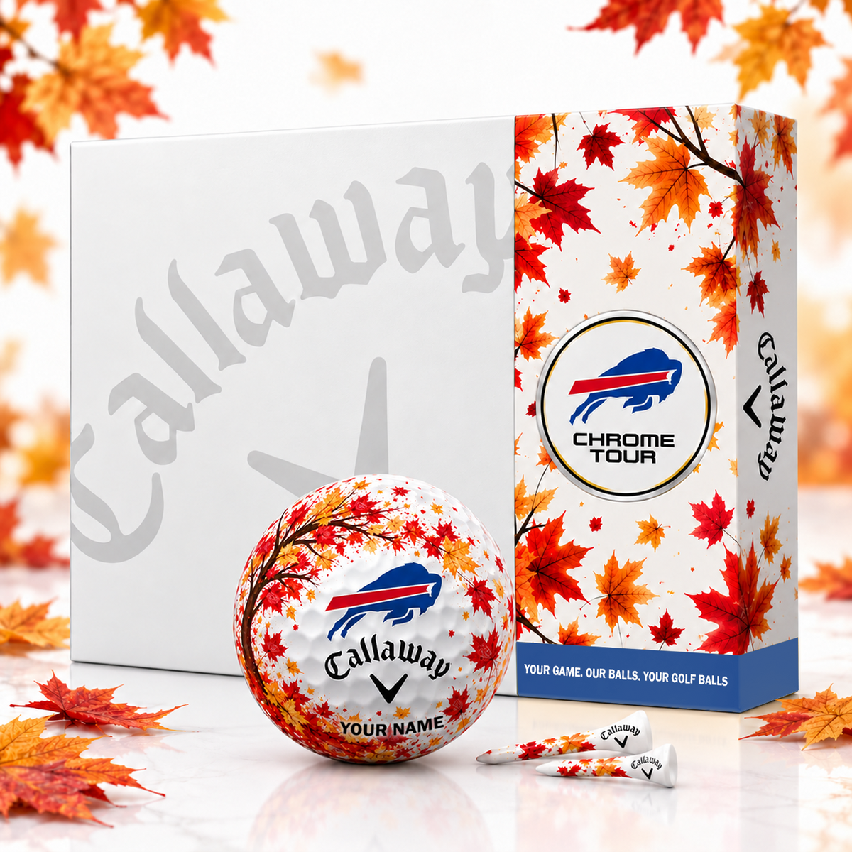 Callaway X Premium NFL BUF FALL EDITION PERSONALIZED GOLF BALL – LIMITED EDITION  V2