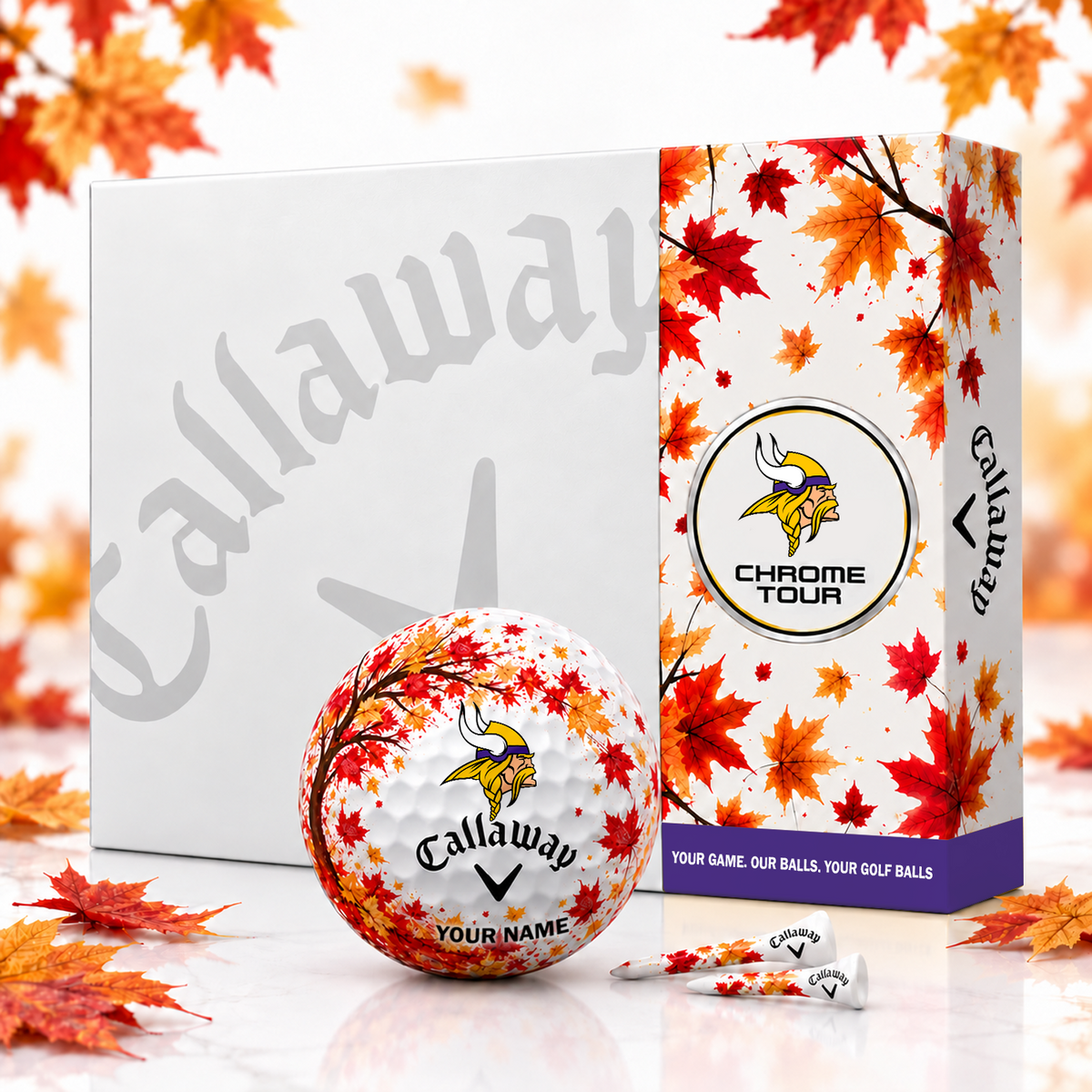 Callaway X Premium NFL MIN FALL EDITION PERSONALIZED GOLF BALL – LIMITED EDITION  V2