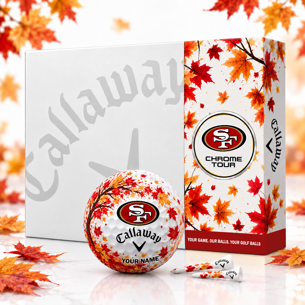 Callaway X Premium NFL SF FALL EDITION PERSONALIZED GOLF BALL – LIMITED EDITION  V2