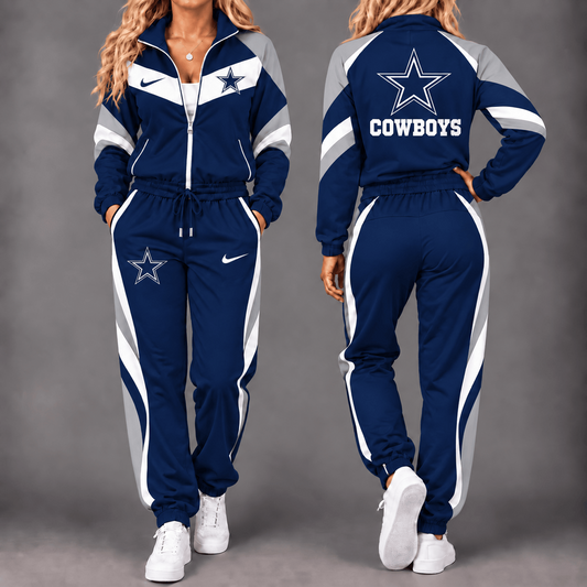 DAL x NFL Team Pride Waterproof Windbreaker Zip-Up Tracksuit Set