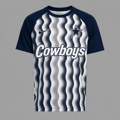 DC Premium NFL Retro Wavy Pattern Athletic T-Shirt