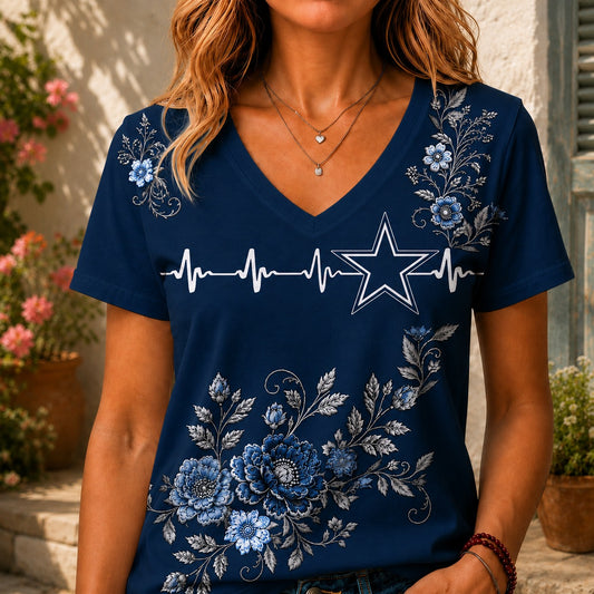 DC x NFL Luxury Women V-Neck Shirt