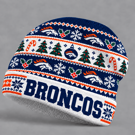 DEN x NFL Christmas Game Day Beanie Hat