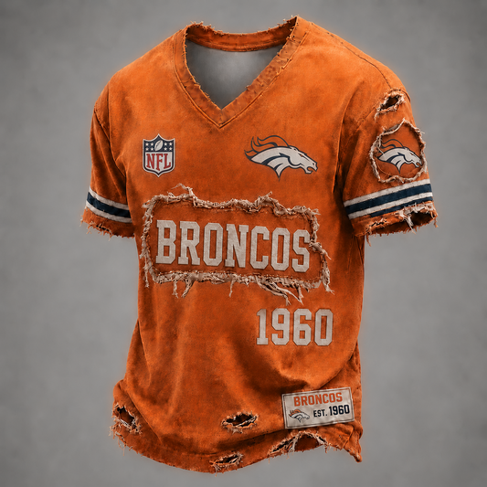 DEN x NFL LUXURY V-Neck T-Shirt 3005 DatND DVT
