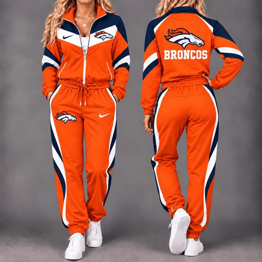DEN x NFL Team Pride Waterproof Windbreaker Zip-Up Tracksuit Set