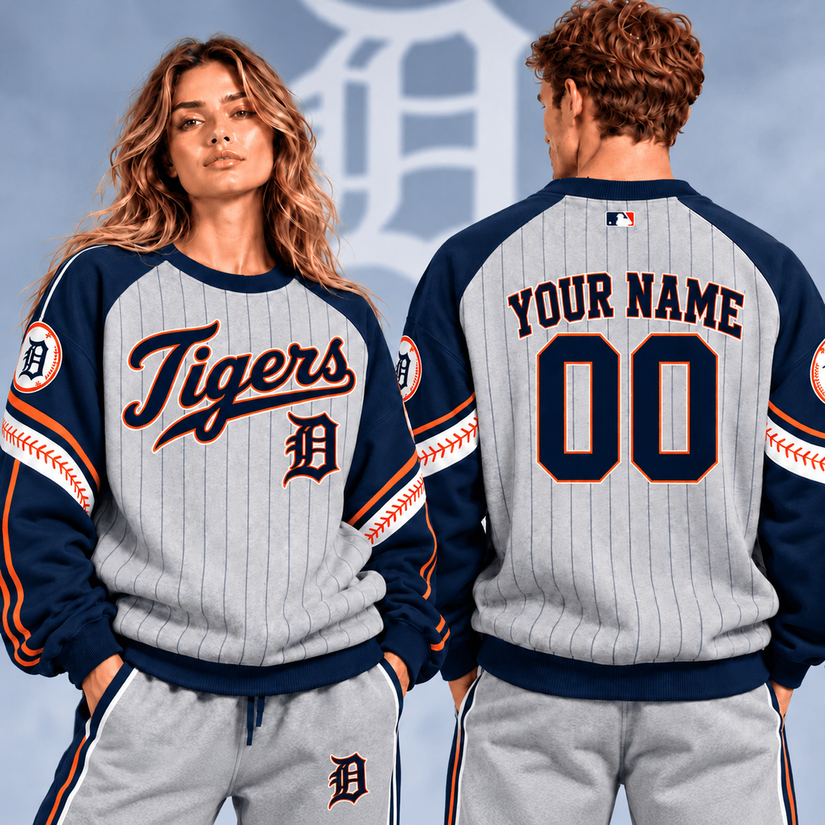 DET x MLB Personalized Name Sweatshirt