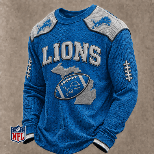 DET x NFL Baseball Team Embroidered Crewneck Sweatshirt