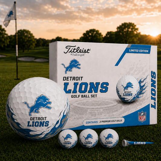 DET x NFL Inspired Golf Ball Set – 3 Premium Golf Balls