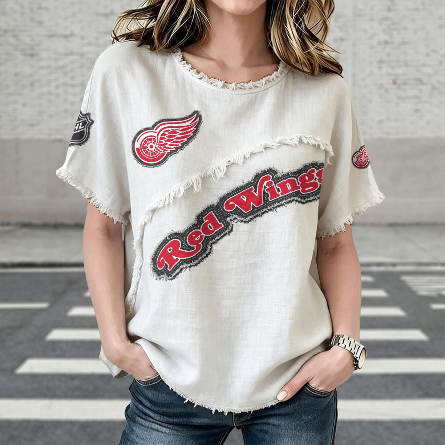 DET x NHL Women’???s Vintage O-Neck 2905 DatND DVT