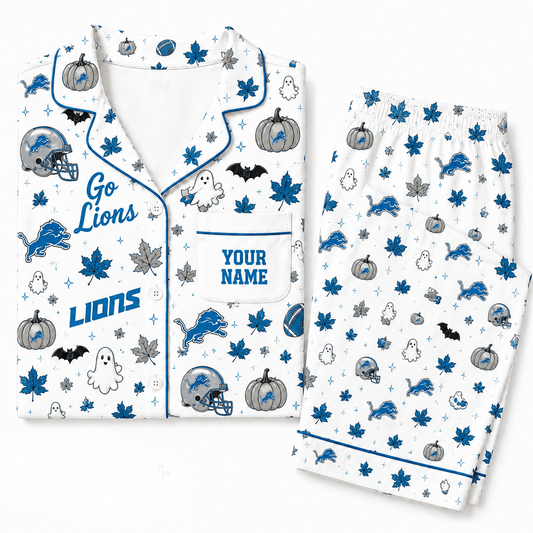 DL x NFL Halloween Personalized Set Long Pajamas
