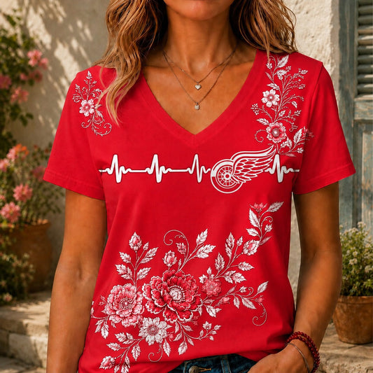 DRW x NHL Luxury Women V-Neck Shirt