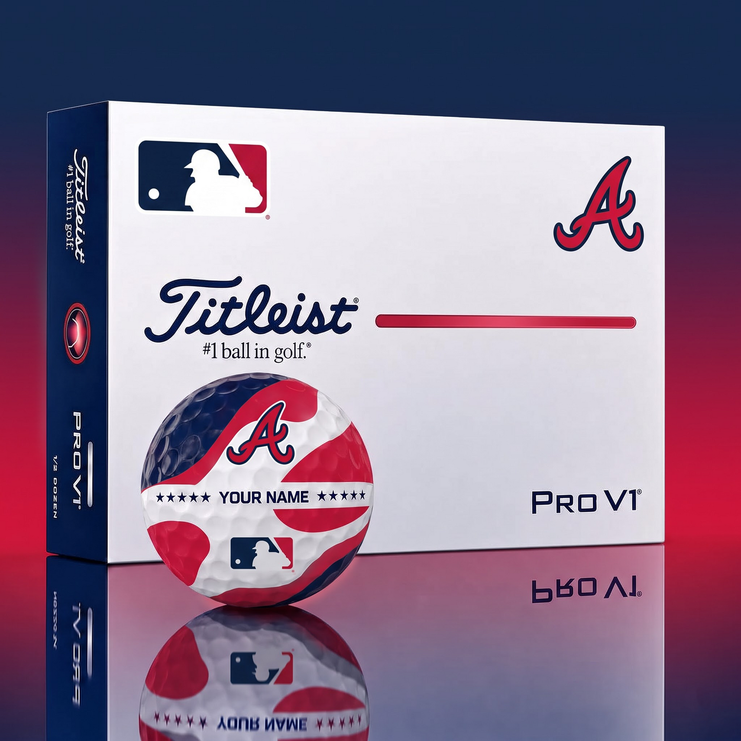 Exclusive MLB x ATL Personalized Name Golf Ball