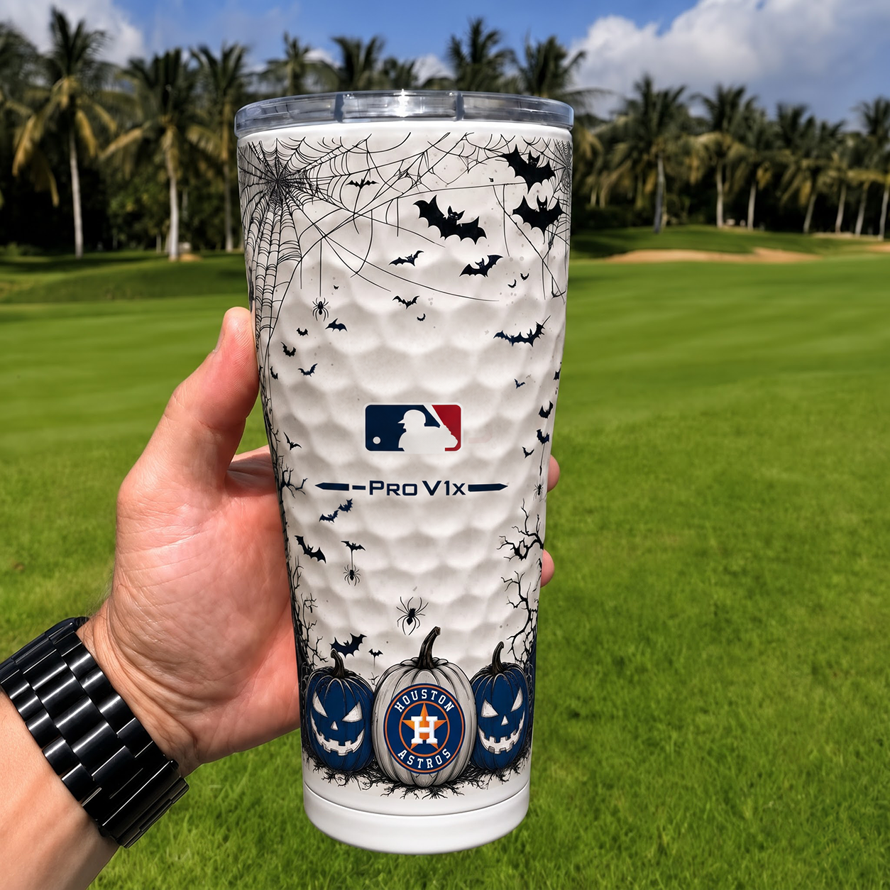 Exclusive MLB x HOU Halloween V2 Golf Tumbler