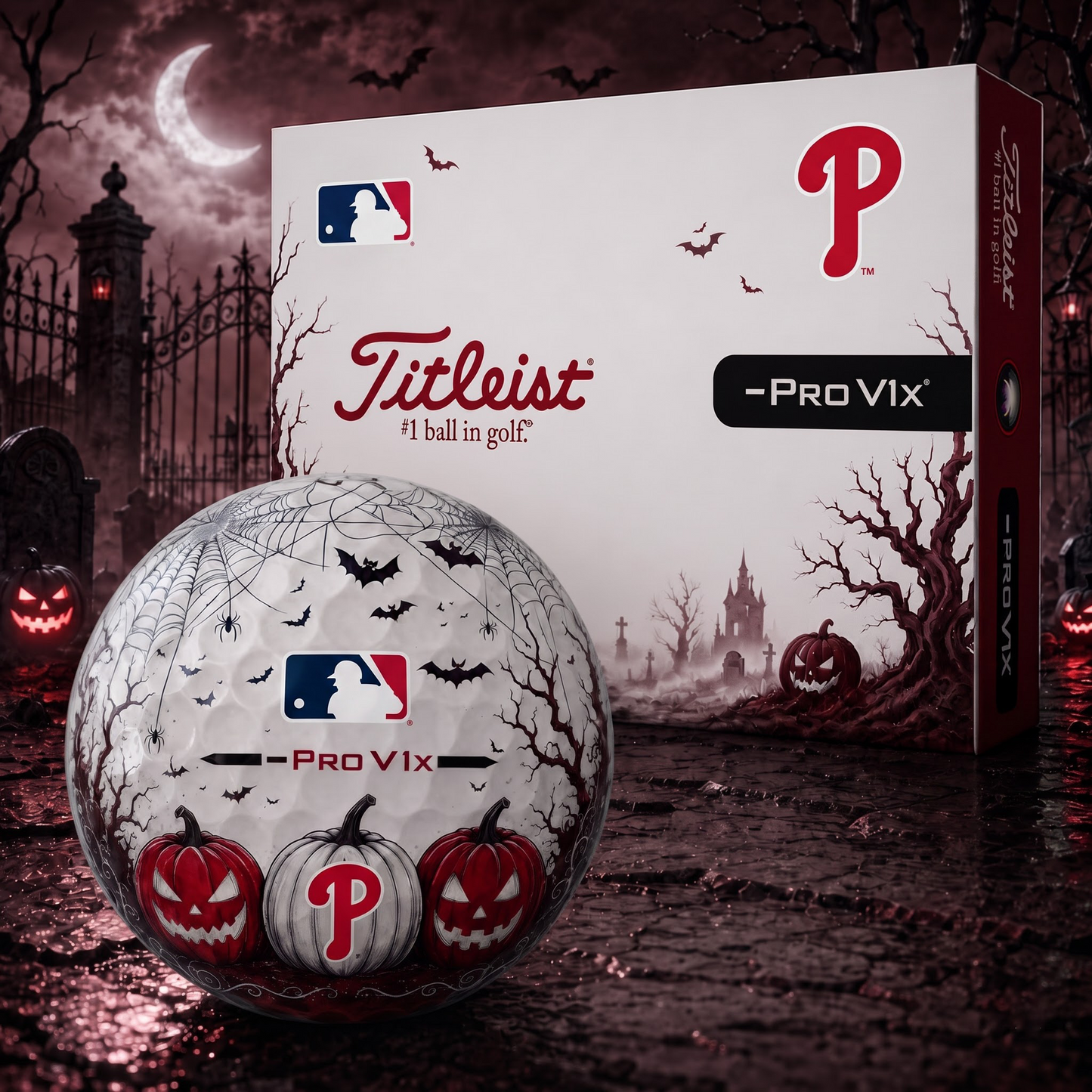 Exclusive MLB x PHI Halloween V2 Golf Ball