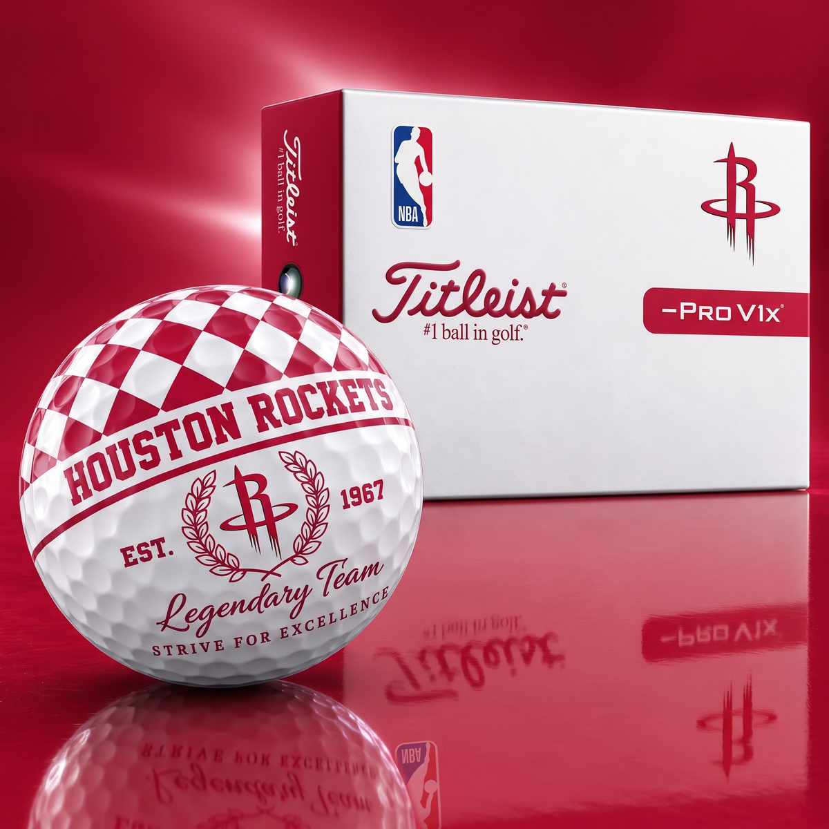 Exclusive NBA x HOU Legendary Team V6 Golf Ball