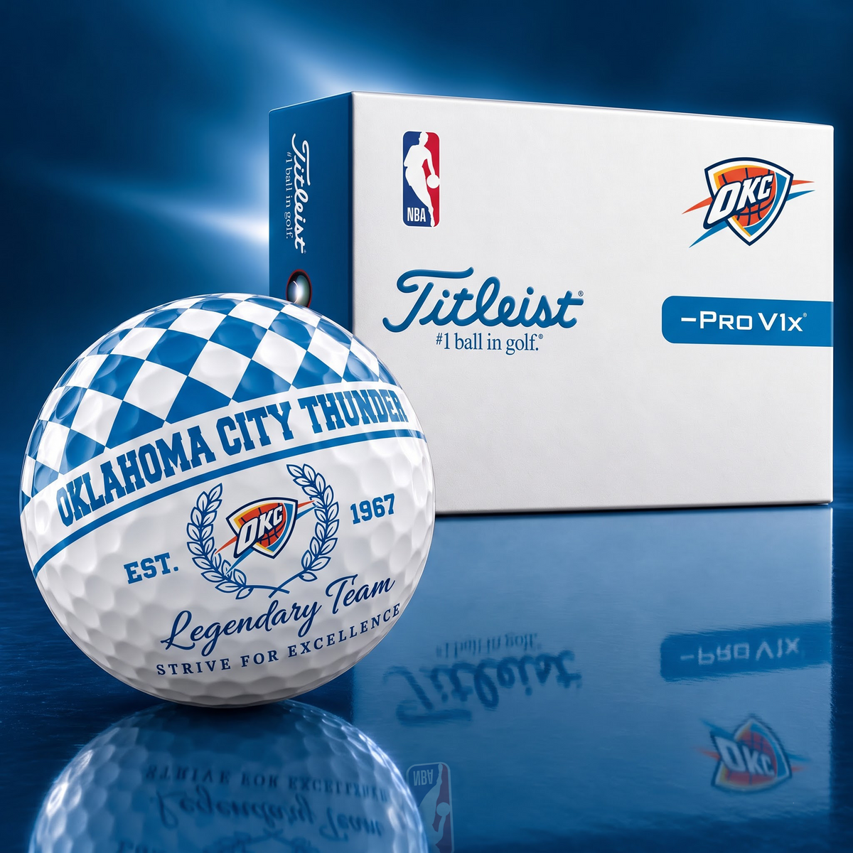 Exclusive NBA x OKC Legendary Team V6 Golf Ball