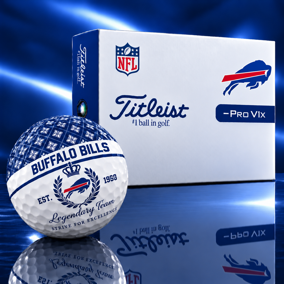 Exclusive NFL x BUF Legendary Team V7 Golf Ball