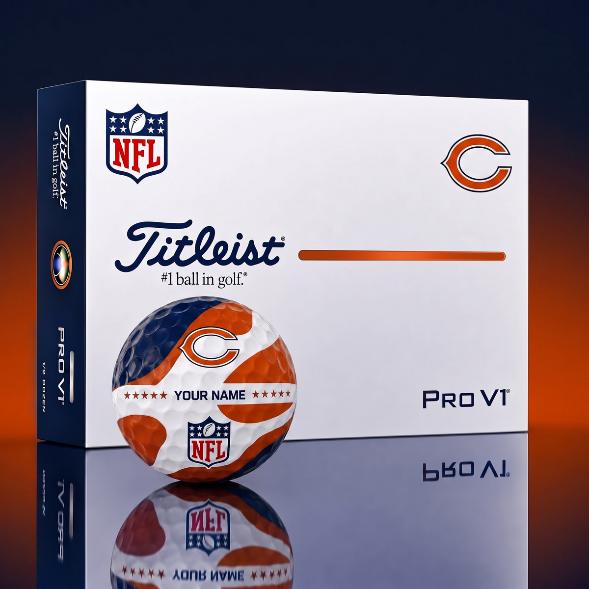 Exclusive NFL x CHI Personalized Name Golf Ball