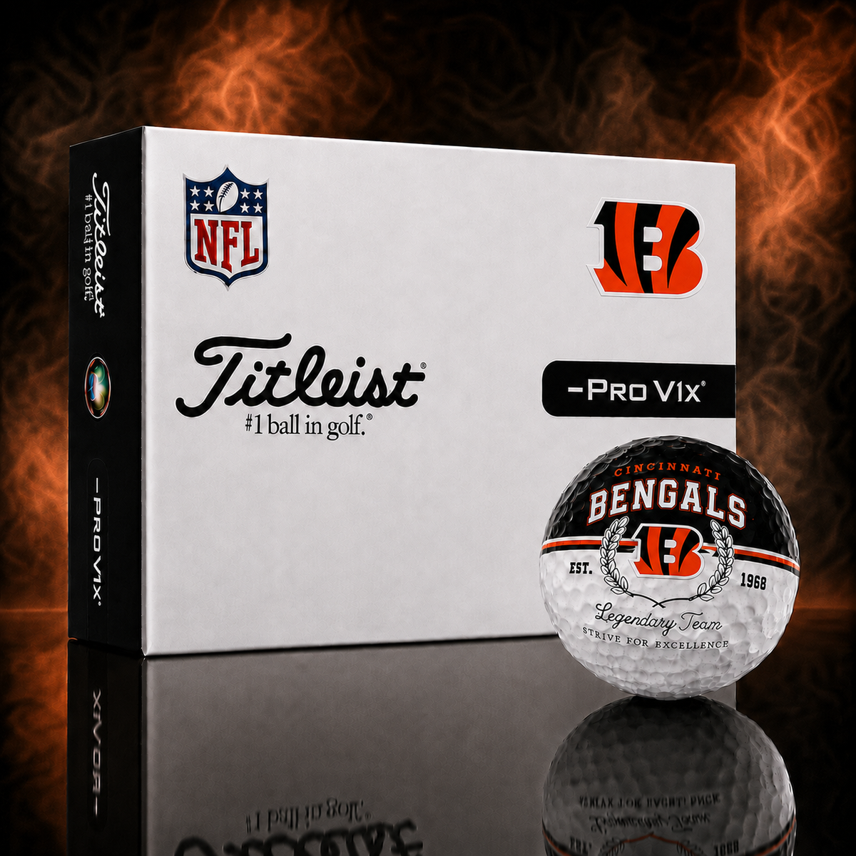 Exclusive NFL x CIN Legendary Team Golf Ball