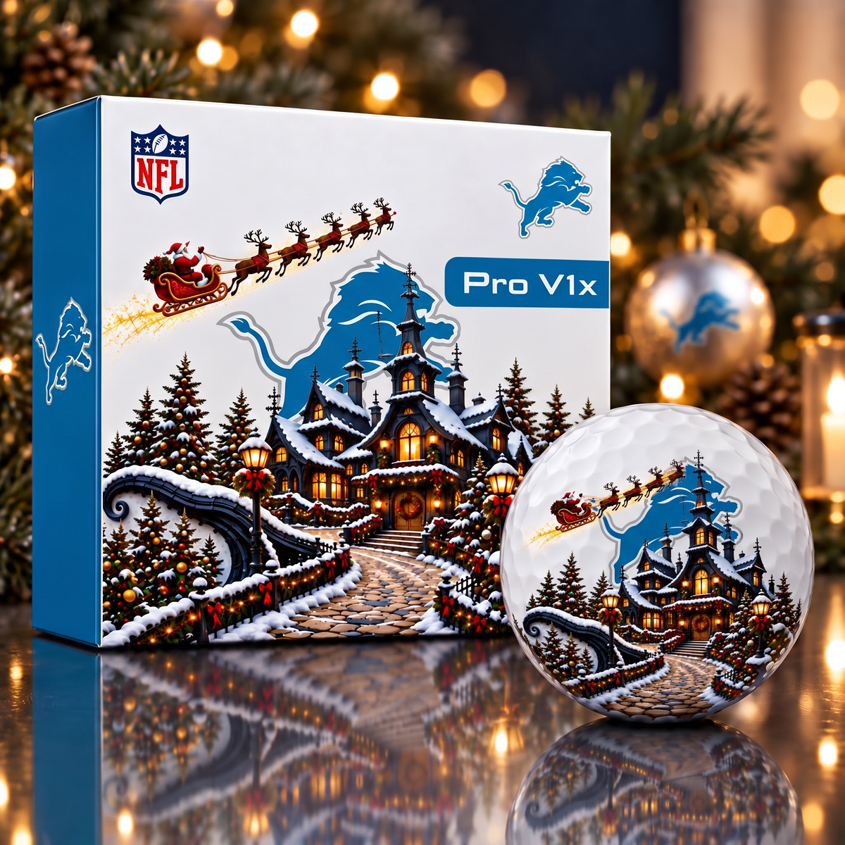 Exclusive NFL x DET Christmas V2 Golf Ball