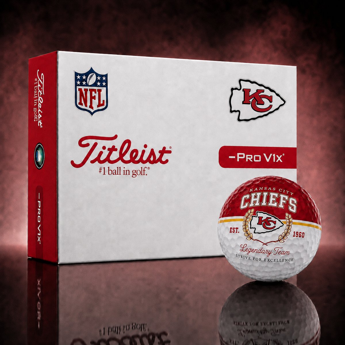Exclusive NFL x KC Legendary Team Golf Ball