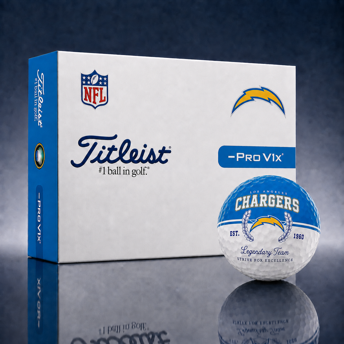 Exclusive NFL x LAC Legendary Team Golf Ball