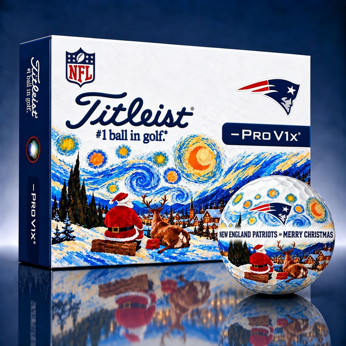 Exclusive NFL x NE Merry Christmas Golf Ball