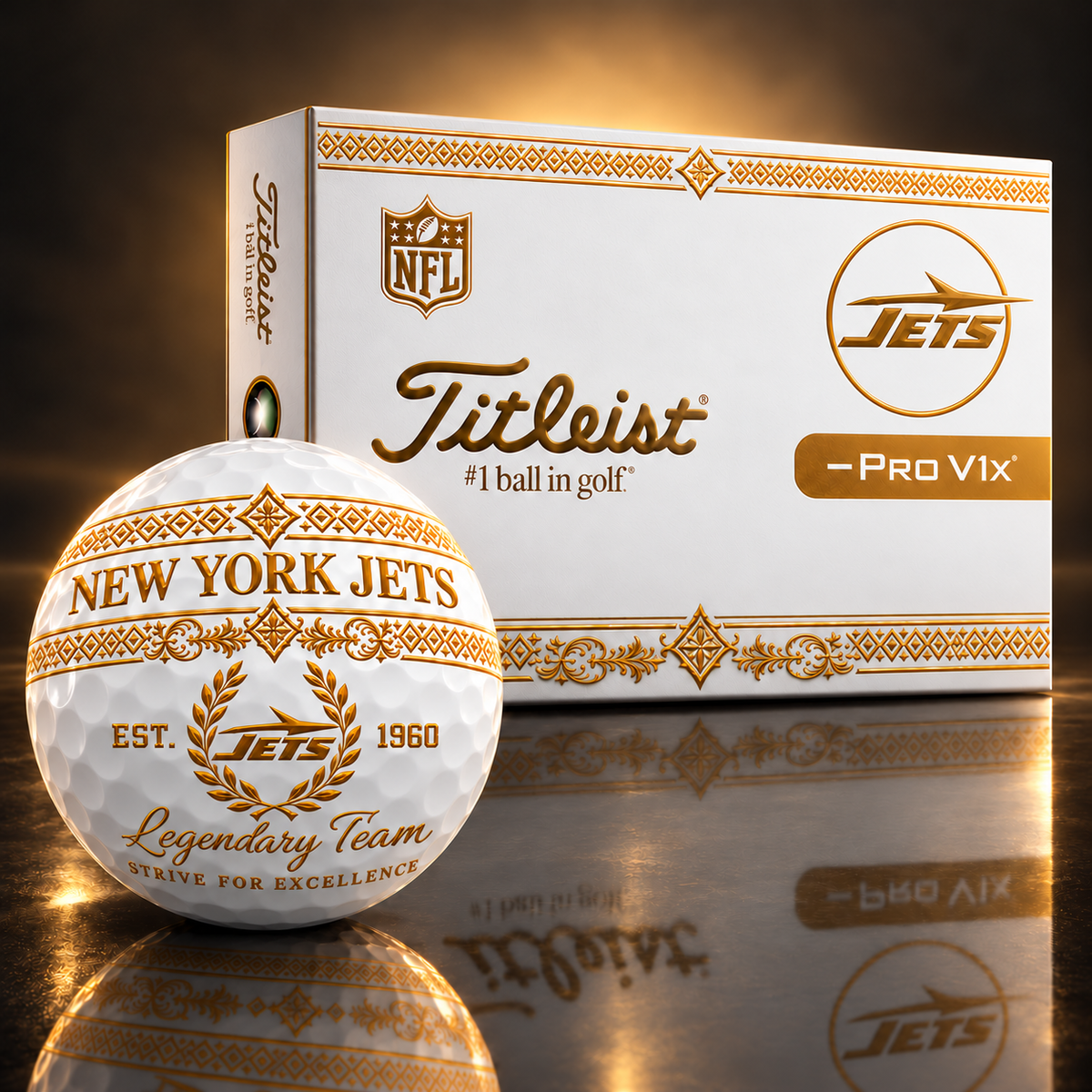 Exclusive NFL x NYJ Legendary Team V8 Golf Ball