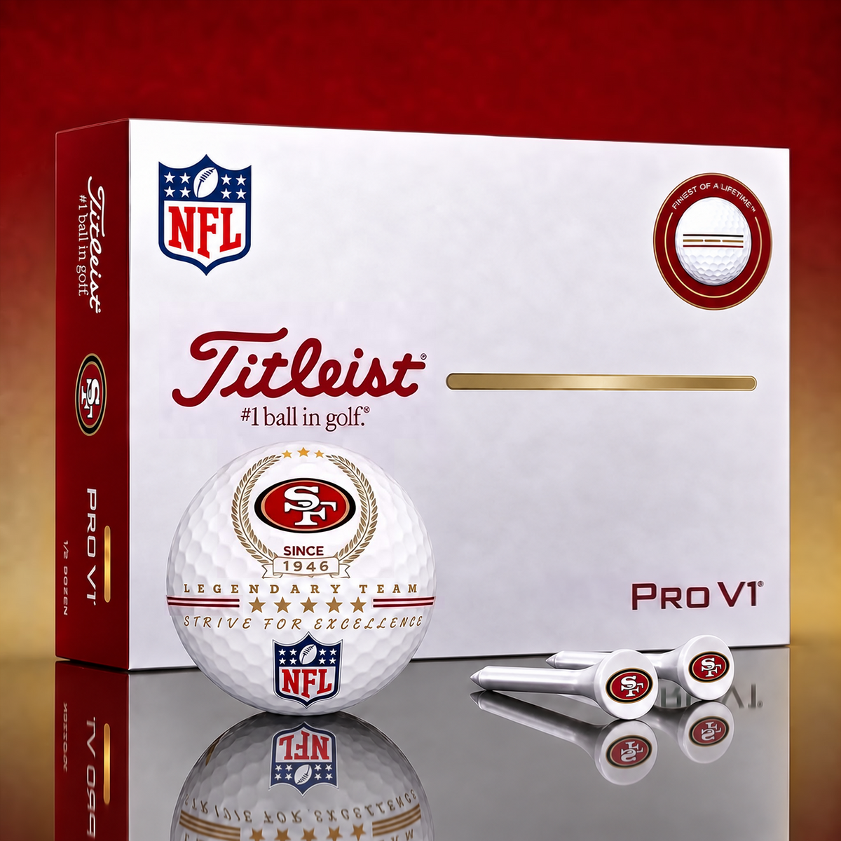 Exclusive NFL x SF Legendary Team V2 Golf Ball
