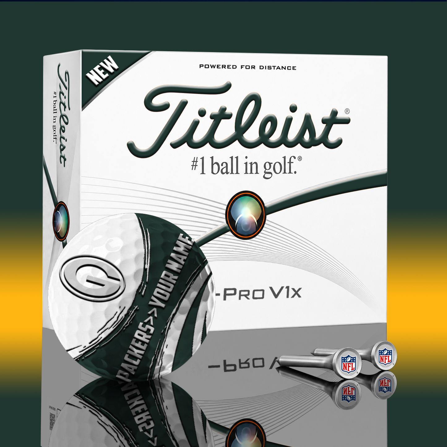 GB x NFL PERSONALIZED GOLF BALL LIMITED EDITION