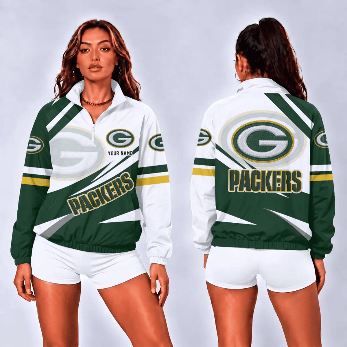GB x NFL Retro Colorblock Quarter Zip Jacket