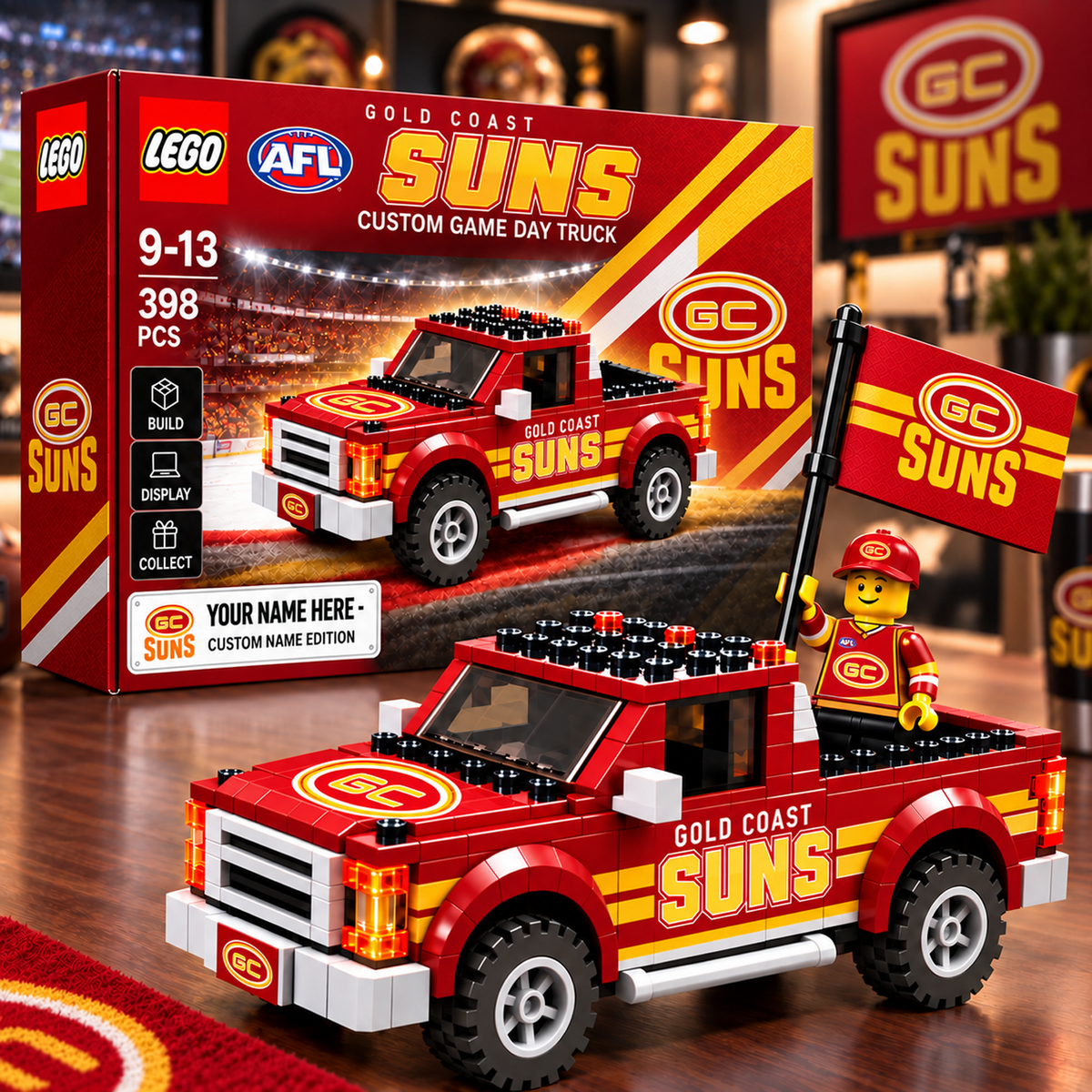GC x AFL Building Blocks Truck Toy Set V2