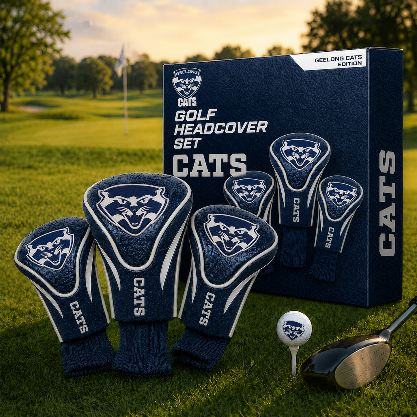 GEEL Team Golf AFL 3-Pack Contour Sock Headcovers