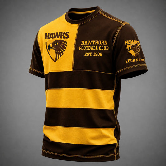 HAW x AFL Premium Vintage All Over Print T-Shirt 3D Personalized Gift For True Fan