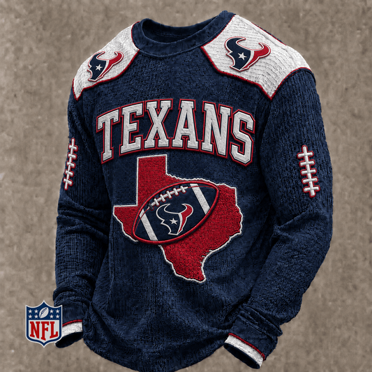HOU x NFL Baseball Team Embroidered Crewneck Sweatshirt
