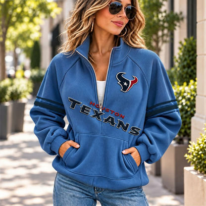 HOU x NFL Corduroy half-zip sweatshirt