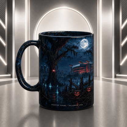 HT Halloween Football Mug – The Frozen Cornfield Spooky Fan Gift DDT