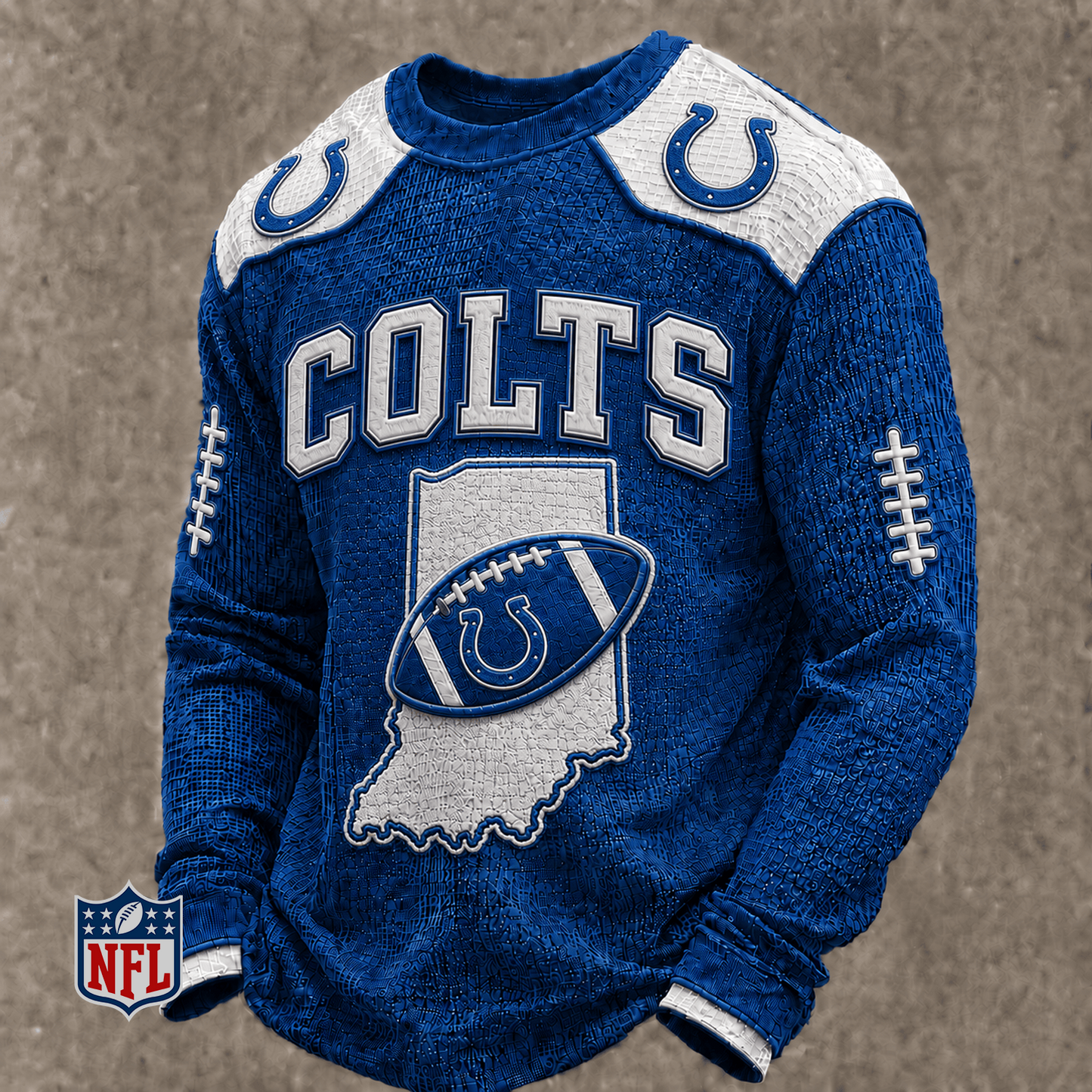IND x NFL Baseball Team Embroidered Crewneck Sweatshirt