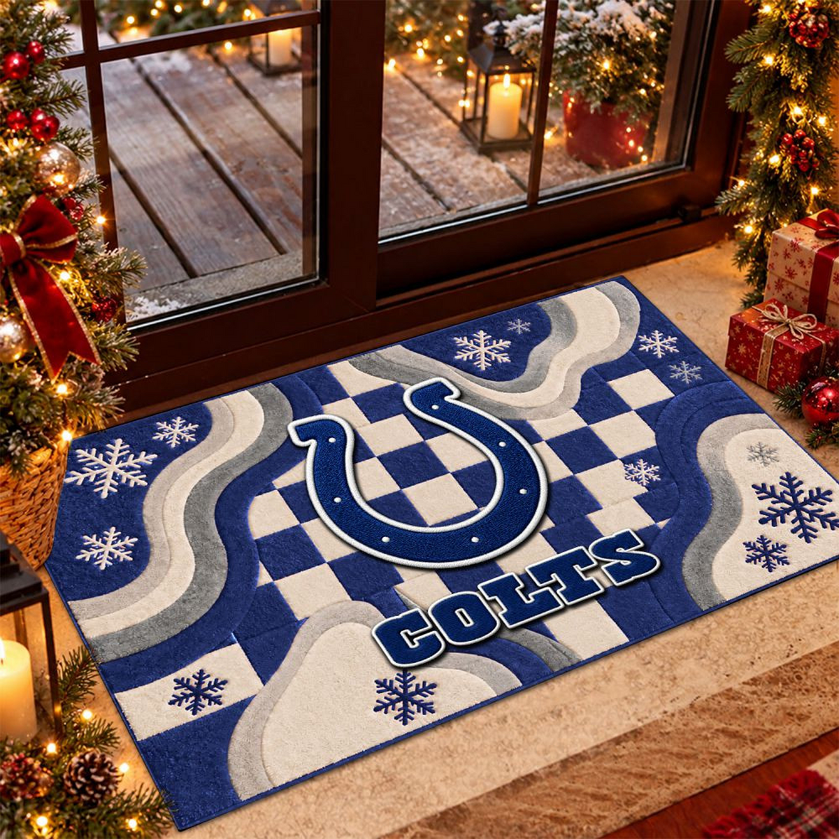 IND x NFL Christmas Doormat
