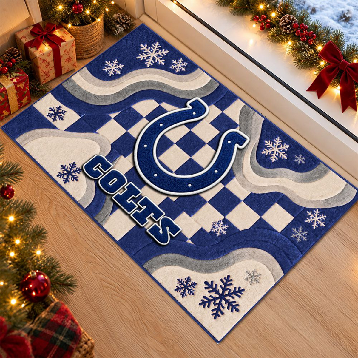IND x NFL Christmas Doormat