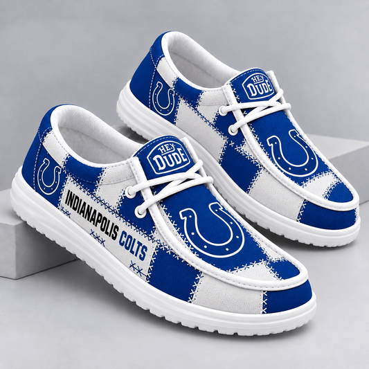 IND x NFL Team Logo Patchwork Loafer Shoes