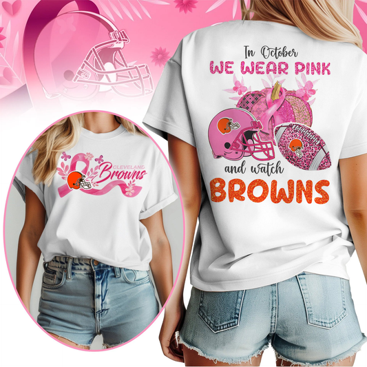In October We Wear Pink And Watch CLE Shirt  300626